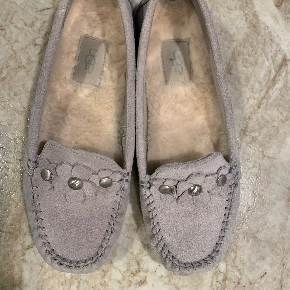 UGG Grey Suede Shoes with Brown Soles